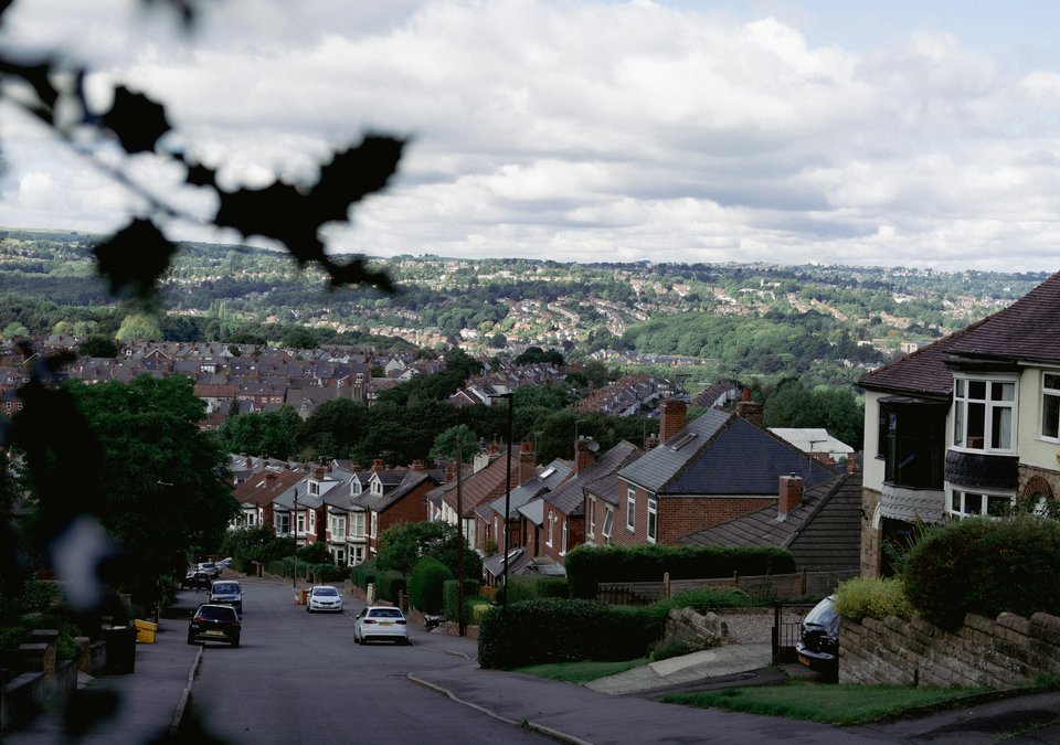 row of houses in the UK